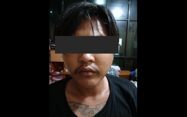 Tersangka saat diamankan