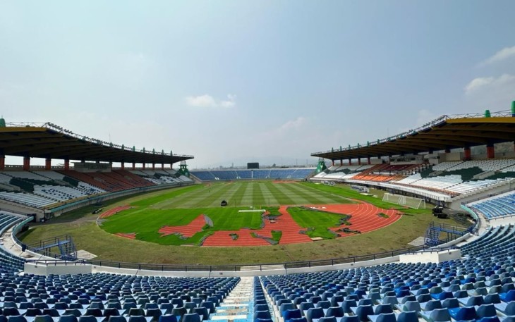enovasi Lapangan Pertandingan dan Lapangan Latihan dalam Rangka Piala Dunia U-17 Tahun 2023. 