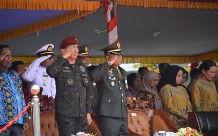 Dandim 1710/Mimika saat Ikuti Upacara HUT Ke-78 TNI Tahun 2023