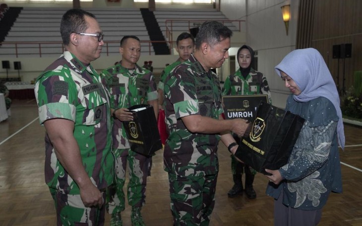 Sukuran memperingati HUT ke-4 Komando Operasi Khusus (Koopssus) TNI di Mabes TNI, Cilangkap, Jakarta Timur, Selasa (15/8/2023).