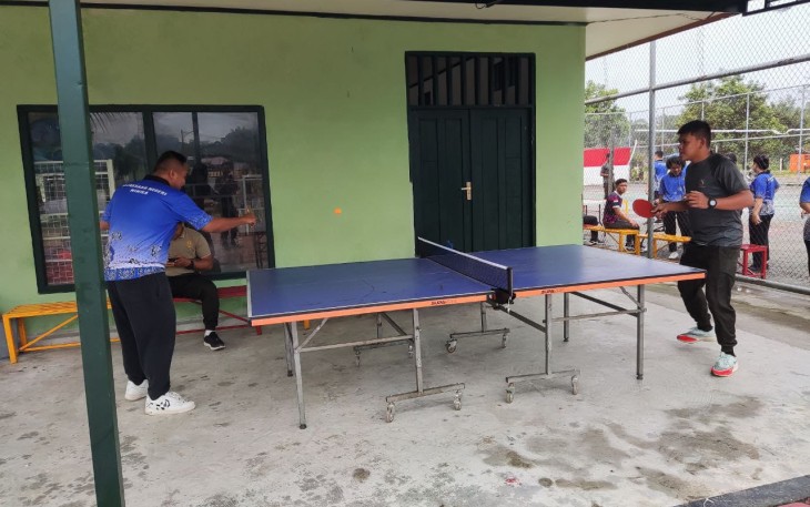 Kodim 1710/Mimika saat Gelar Olahraga bersama Kejari Mimika