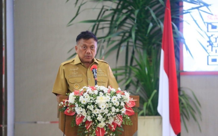Gubernur Sulut saat menyampaikan sambutannya