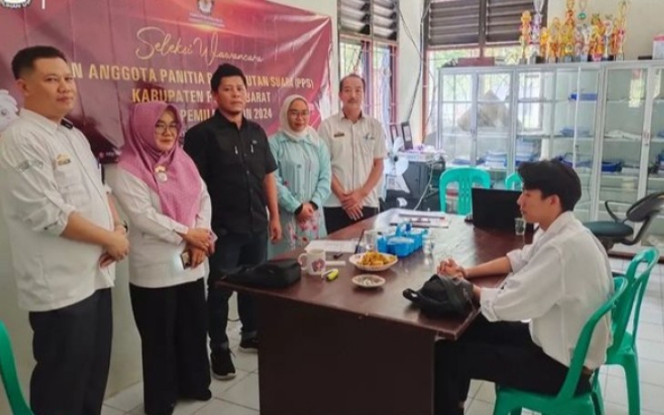 KPU Pesibar saat Monitoring Hari ke 3 Pelaksanaan Seleksi Calon PPS Pemilu 2024 