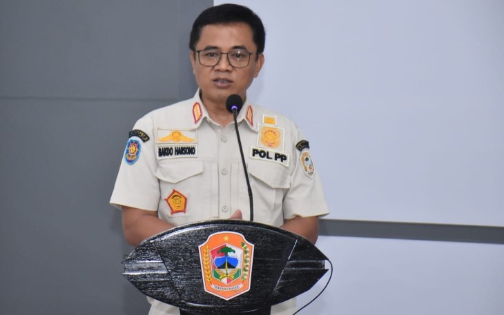 Kepala Satpol PP Kabupaten Karanganyar, Bakdo Harsono.