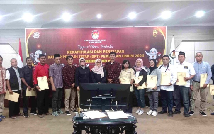 KPU Kota Kediri Tetapkan 233962 DPT Untuk Pemilu 2024