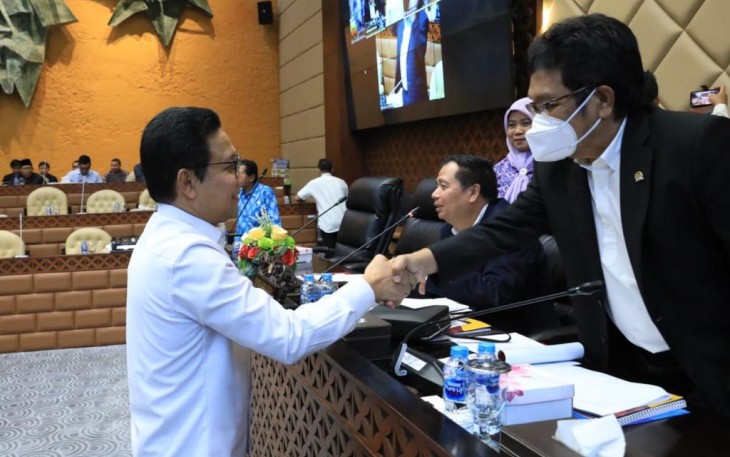 Menteri Desa PDTT, Abdul Halim Iskandar pada RDP di Gedung DPR, Senayan, Jakarta, Rabu (12/9/2023).