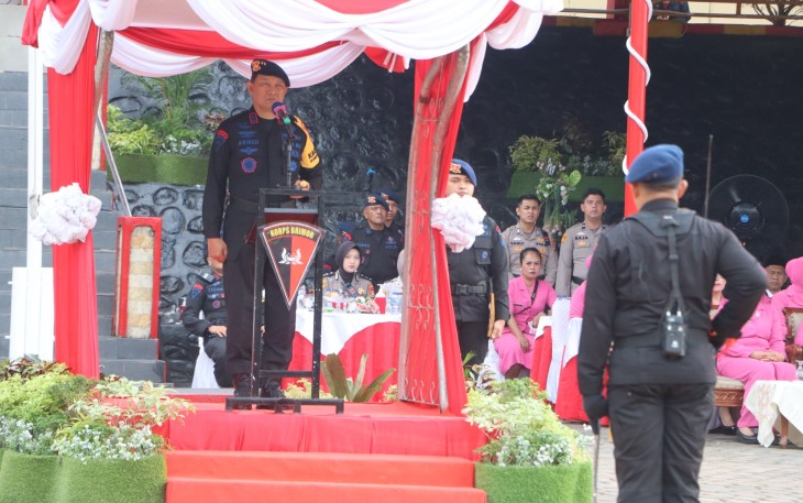 Kapolda Bengkulu Pimpin Upacara Peringatan Hut Brimob ke -78