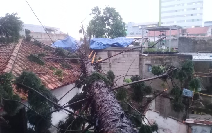 Angin Puting Beliung Menerjang Tiga Kecamatan di Kota Cimahi