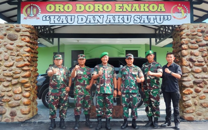 Dandim 1710/Mimika Sambut Kedatangan Danpussenif