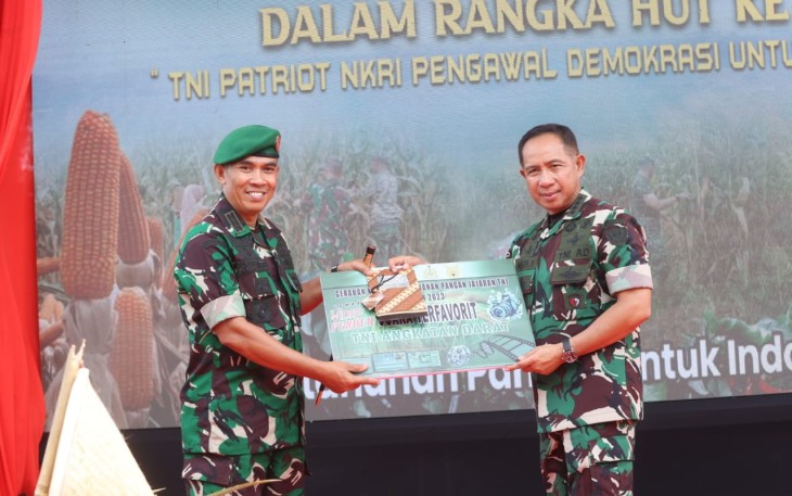 Danrem 012/TU Raih Penghargaan Program Ketahanan Pangan Nasional Terfavorit TNI AD