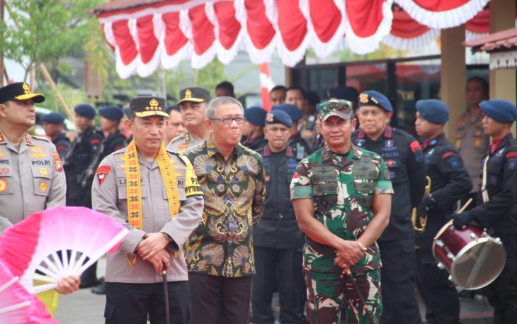 Pangdam XII/Tpr Bersama Forkopimda saat dampingi Kunjungan Kerja Kapolri di Satbrimob Polda Kalbar