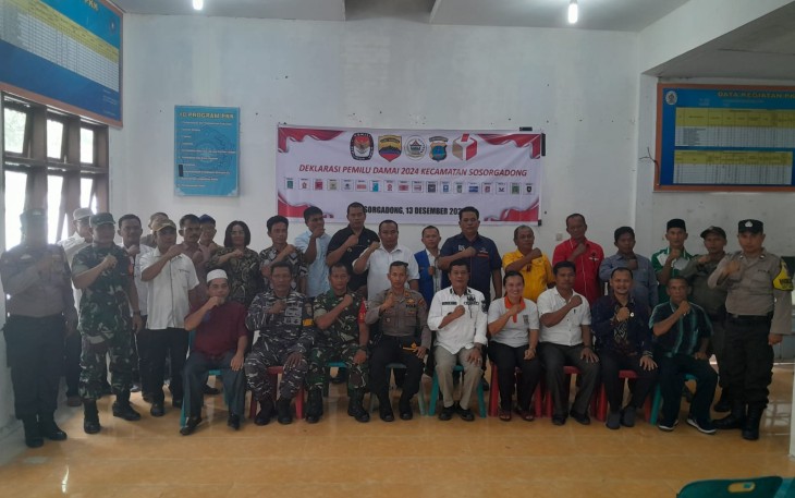 Polsek Barus Gelar Deklarasi Pemilu Damai di Sosorgadong 