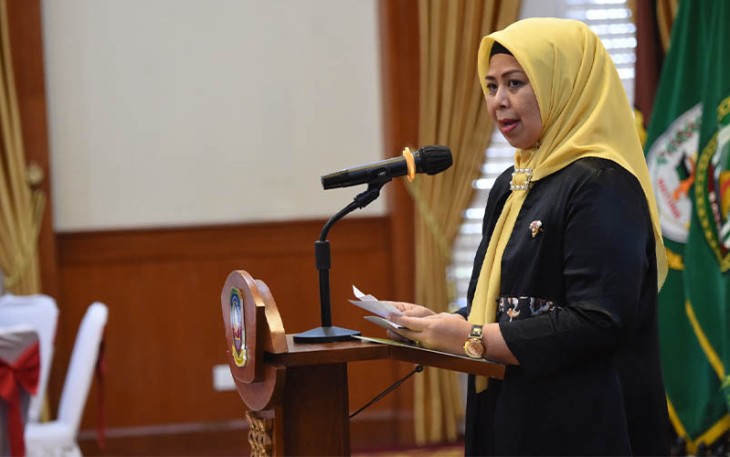 Dewi Ansar saat Buka Rakerda Dekranasda Kepri Tahun 2023