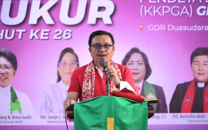 Walikota Bitung saat memberikan sambutan