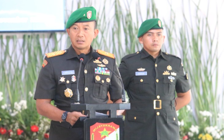 Danrem 052/Wijayakrama Pimpin Sertijab Dandim 0506/Tgr
