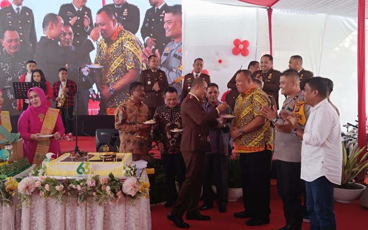 Syukuran Hari Bakti Adhyaksa di halaman di Kejari Binjai, Jalan T. Amir Hamzah, Kelurahan Jati Makmur, Kecamatan Binjai Utara, Sabtu (22/07/2023).