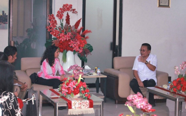 Walikota Bitung saat menerima kunjungan Konsulat Jenderal USA