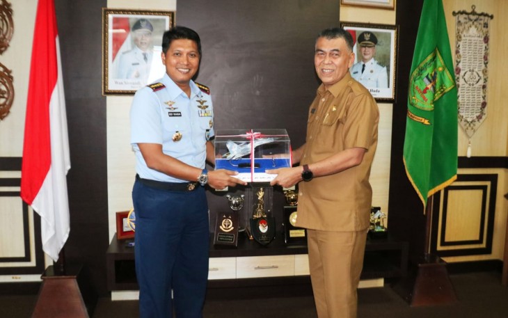 Danlanud RSA dan Danlanal Ranai Kunjungi Bupati Natuna  