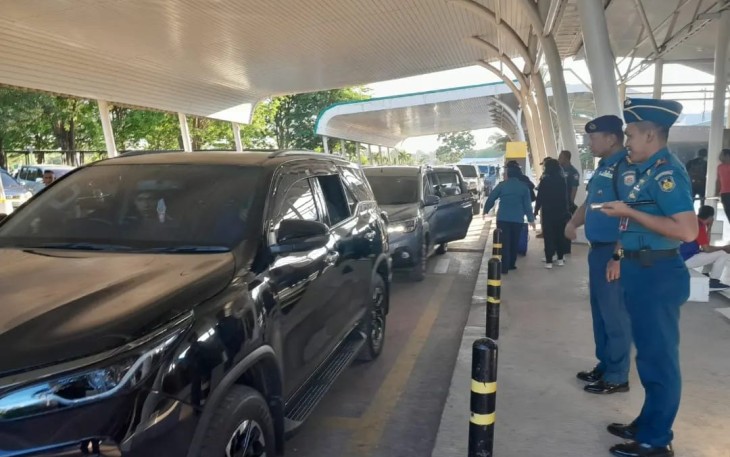 Danlanudal Kupang Sambut Kedatangan Danseskoal dan Rombongan 