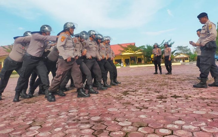 Satsamapta Polres Aceh Timur Gelar Latihan Dalmas