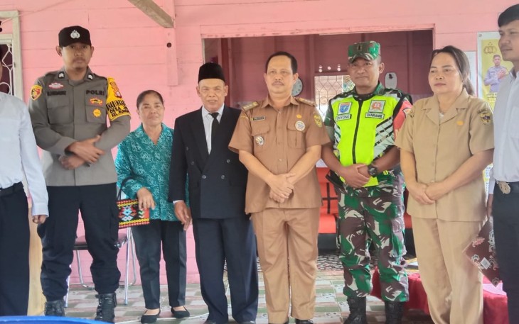 Danramil Rungan saat Hadiri Pelantikan Perangkat Desa Sangal 