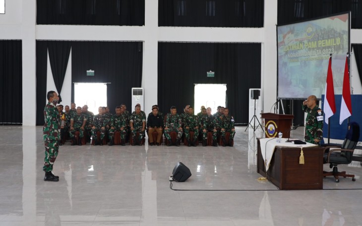 Prajurit Koarmada III Ikuti  Latihan Pengamanan Pemilu
