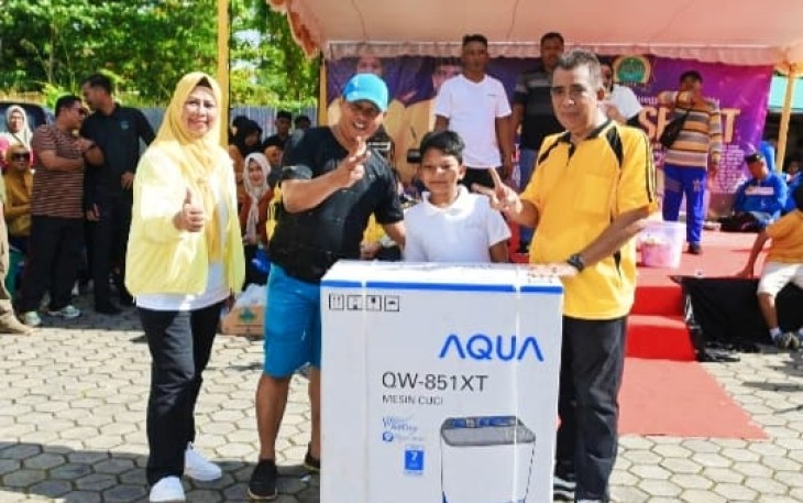 Dewi Ansar saat Ikuti Senam Sehat FSTB 