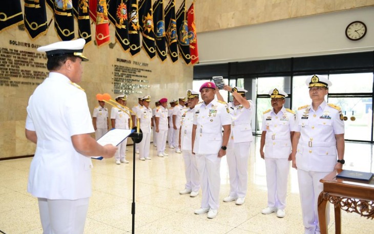 Kasal Laksamana TNI Muhammad Ali saat Pimpin Sertijab Kadispotmaral dan Kadiskesal 