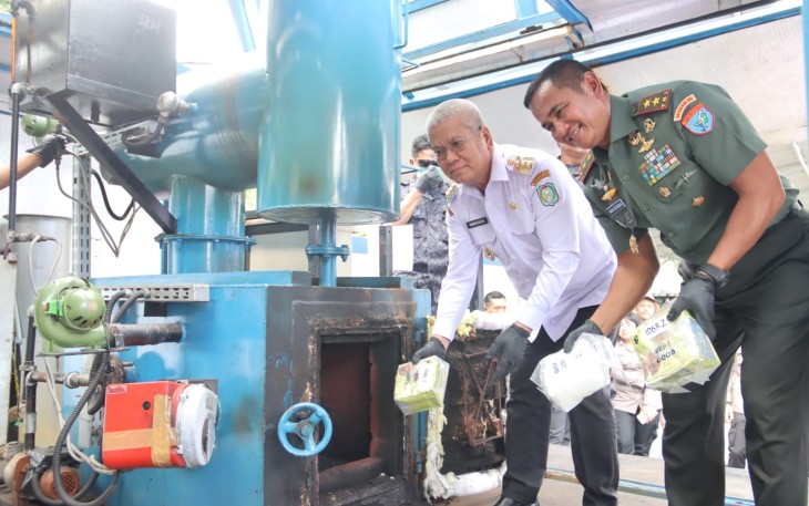 Pangdam XII/Tpr Hadiri Pemusnahan Barang Bukti Narkotika 