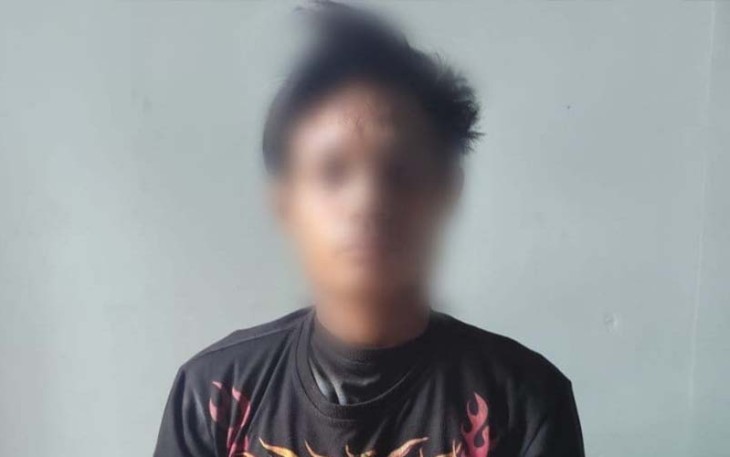 Tersangka saat diamankan