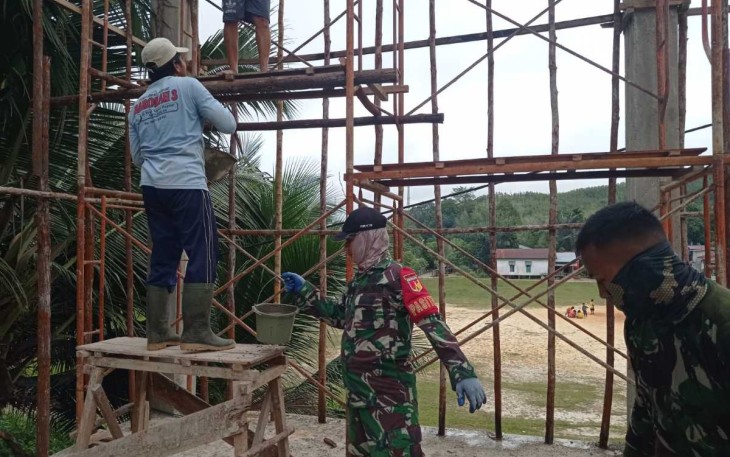 Lestarikan budaya gotong royong bersama masyarakat perbatasan 