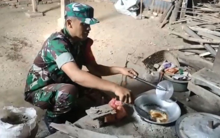 Babinsa masuk dapur Kodim 0802/Ponorogo 