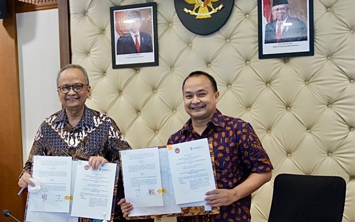 Deputi Bidang Usaha Mikro KemenkopUKM Yulius saat MoU Program Pemberdayaan Koperasi dan UMKM di daerah kemiskinan Ekstrim, Jakarta, Selasa, (10/1)