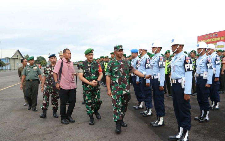 Apel pengamanan VVIP di lanud Husein Sastranegara Bandung 
