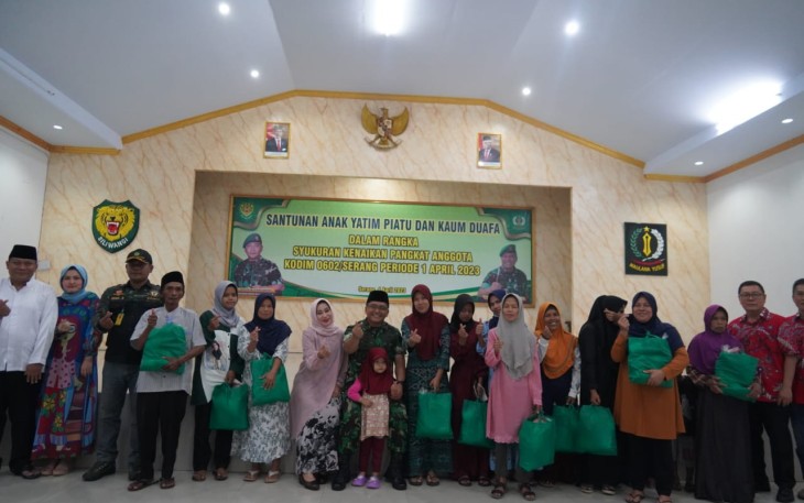 Syukuran kenaikan pangkat prajurit Kodim 0602/Serang
