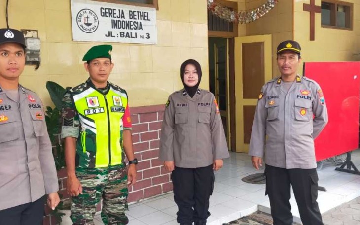 Pengamanan gereja di wilayah desa binaan 
