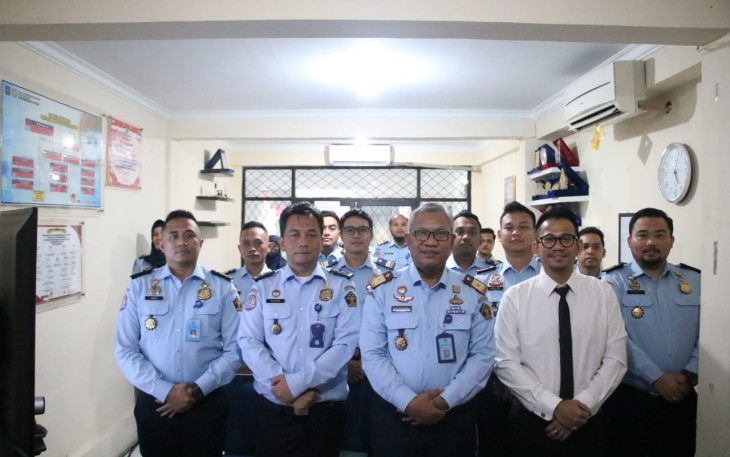 Kakanwil Kemenkumham Banten Tejo Harwanto bersama jajaran Lapas Cilegon