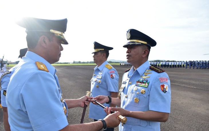 Pangkoopsud I Marsda TNI Bambang Gunarto saat Sertijab Danlanud ATS