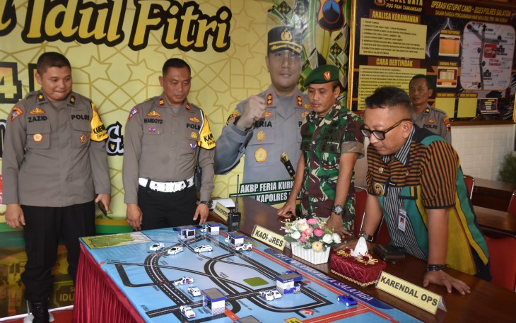 Pengecekan pos pam lebaran di wilayah Salatiga