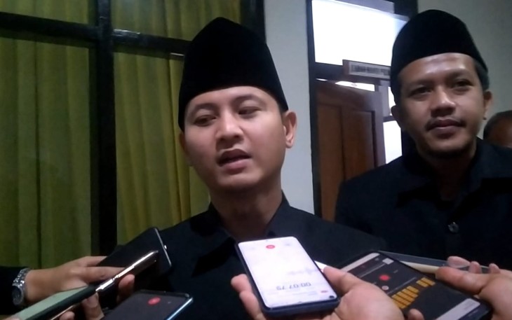 Bupati Trenggalek, Mochamad Nur Arifin, saat dikonfirmasi setelah rapat Paripurna DPRD Kabupaten Trenggalek, di gedung graha paripurna DPRD Kabupaten Trenggalek, Kamis (27/4/2023).