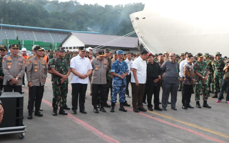 Danlanud Sutan Sjahrir saat menyambut peserta Latsitardanus