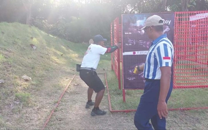 Kapten Arh Bayu Sekti Wicaksono di ajang Danjen Kopassus Shooting Championship 2023, Sabtu (20/5)