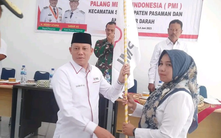 Wabup Pasaman Sabar AS Lantik Pengurus PMI Kecamatan Lubuk Sikaping 