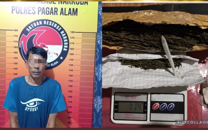 Tersangka dan barang bukti saat diamankan