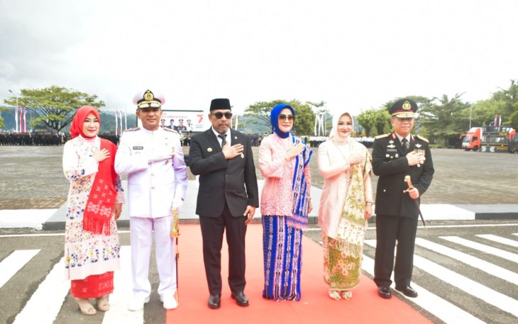 Danlantamal IX Hadiri Upacara HUT Bhayangkara di Polda Maluku 