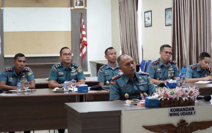 Danwing Udara 1 Kolonel Laut (P) Dani Achnisundai saat vidcon 