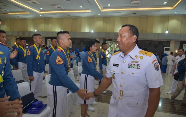Kepala Staf Koarmada III Laksamana Pertama TNI Rudhi Aviantara saat penutupan Tupdik di Surabaya, Rabu (12/7)