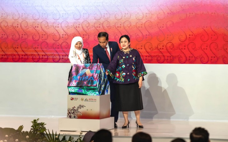 Puan Maharani Ketua DPR RI saat membuka AIPA 2023 di Jakarta, Senin (7/8)
