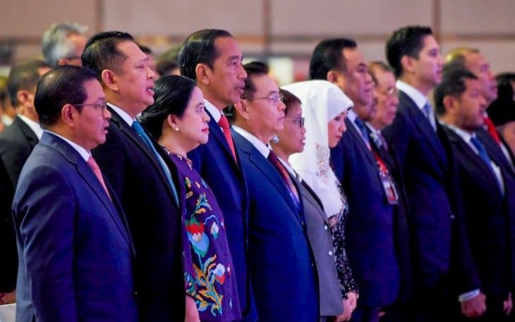Ketua MPR RI Bambang Soesatyo saat menghadiri pembukaan AIPA 2023 di Jakarta, Senin (7/8)