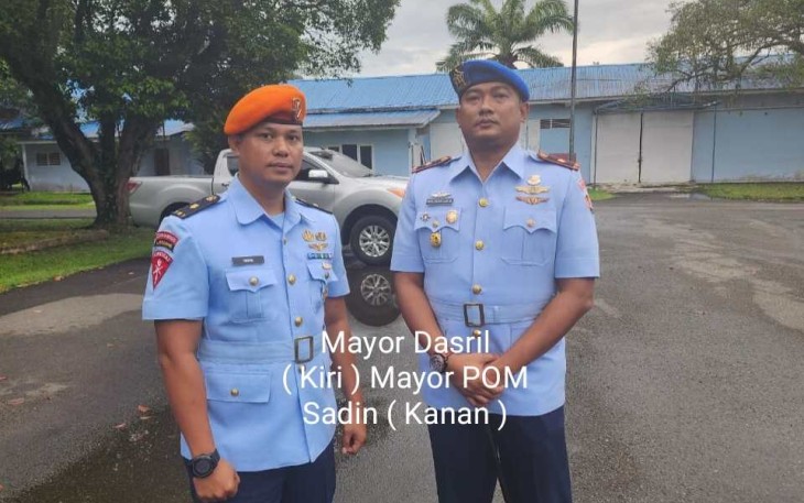 Dansatpom Lanud Soewondo Mayor POM Sadin Ajie